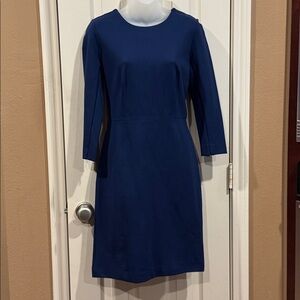 J Crew Blue Sheath Dress. Sz 4